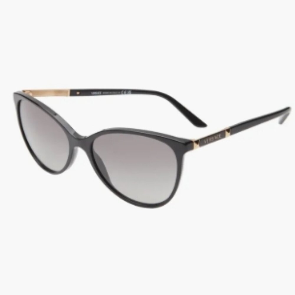 Versace 58mm Round Sunglasses Medusa Logo Havana NWT